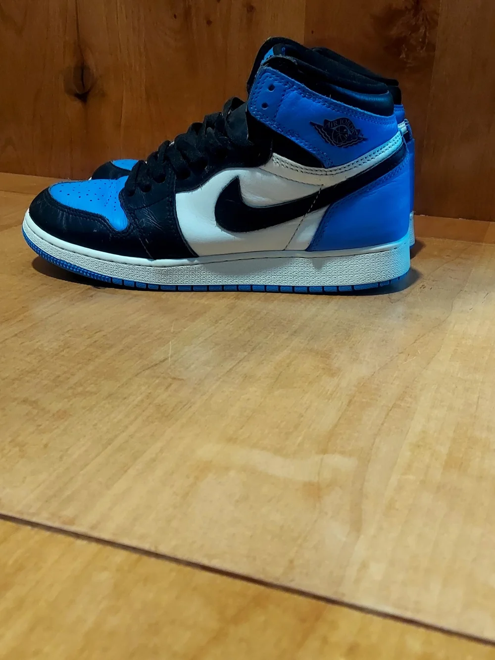 Jordan High-Top Sneakers — Black & Blue